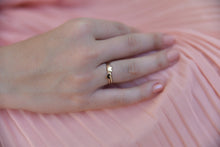 Load image into Gallery viewer, Set of Two Mixed 14k Yellow and Rose Gold Minimalist Heart Ring