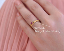 Load image into Gallery viewer, Set of Three 14k Gold / Silver Minimal Dotted Rings