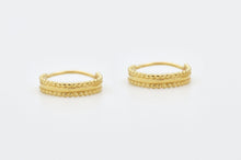 Load image into Gallery viewer, 14k Gold Boho Indian Hoop Earrings