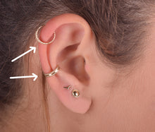 Load image into Gallery viewer, 14k Gold Boho Indian Hoop Earrings