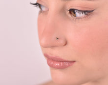 Load image into Gallery viewer, 14k Gold Tiny Triangle Nose Stud