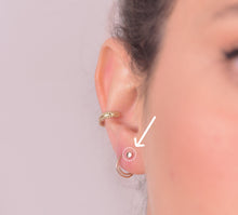 Load image into Gallery viewer, 14k Gold Tiny Dot Minimal Stud Earrings