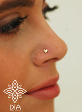 Load image into Gallery viewer, 14k Solid Gold Tiny Heart Nose Stud