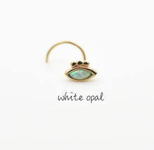 Load image into Gallery viewer, 14k Yellow Gold Boho Evil Eye Nose Stud