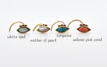 Load image into Gallery viewer, 14k Yellow Gold Boho Evil Eye Nose Stud