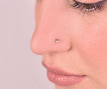 Load image into Gallery viewer, 14k Gold Tiny Square Nose Stud
