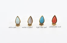 Load image into Gallery viewer, 14k Rose Gold Gemstone Navel Ring