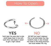 Load image into Gallery viewer, Silver Double Nose Hoop