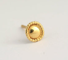 Load image into Gallery viewer, 14k Gold Dotted Flower Stud Earrings