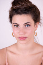 Load image into Gallery viewer, 14k Gold Large Boho Hoop Earrings