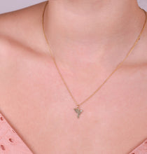 Load image into Gallery viewer, 14k Gold Dove Pendant with Diamond