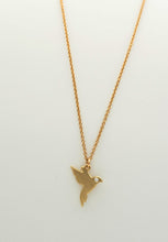 Load image into Gallery viewer, 14k Gold Dove Pendant with Diamond