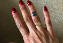 Load image into Gallery viewer, 14k Gold Signet Matte Oval Ring - Leah