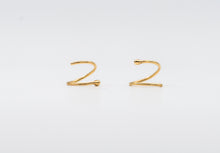 Load image into Gallery viewer, 14k Gold Small Spiral Hoop Earrings