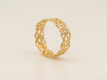 Load image into Gallery viewer, 14k Solid Gold Lace Boho Ring