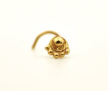 Load image into Gallery viewer, 14k Gold Tiny Tribal Circle Nose Stud