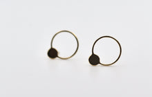 Load image into Gallery viewer, 14k Solid Circle with Dot Stud Earrings
