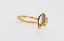 Load image into Gallery viewer, 14k Rose Gold Gemstone Belly Hoop Ring
