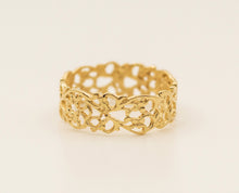 Load image into Gallery viewer, 14k Solid Gold Lace Boho Ring
