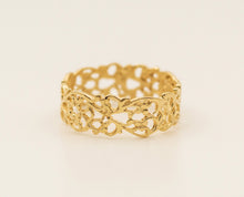 Load image into Gallery viewer, 14k Solid Gold Lace Boho Ring