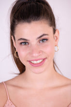 Load image into Gallery viewer, 14k Gold Boho Lace Hoop Earrings