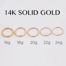 Load image into Gallery viewer, 14k Solid Gold Bead Nose Ring