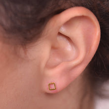 Load image into Gallery viewer, 14K Gold Tiny Geometric Earrings