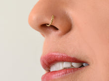 Load image into Gallery viewer, 14k Solid Gold Braided Hoop Ring
