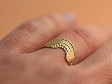 Load image into Gallery viewer, 14k Solid Gold Tribal Sun Ring