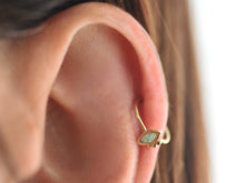 Load image into Gallery viewer, 14k Gold Evil Eye White Opal Hoop Ring