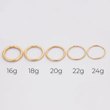 Load image into Gallery viewer, 14k Solid Gold Inifinity Nose Hoop