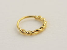 Load image into Gallery viewer, 14k Gold Twisted Hoop Ring