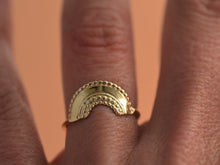 Load image into Gallery viewer, 14k Solid Gold Tribal Sun Ring