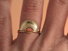 Load image into Gallery viewer, 14k Solid Gold Tribal Sun Ring
