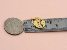 Load image into Gallery viewer, 14k Solid Gold Tribal Flower Pendant