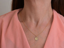 Load image into Gallery viewer, 14k Solid Gold Tribal Flower Pendant