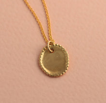 Load image into Gallery viewer, 14k Gold Oval Disc Pendant