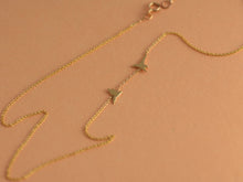 Load image into Gallery viewer, 14k Gold Asymmetric Necklace With Two Flying Birds - Mika