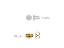 Load image into Gallery viewer, 14k Gold Crescent Moon Stud