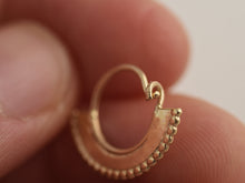 Load image into Gallery viewer, 14k Gold Medium Boho Hoop Earrings
