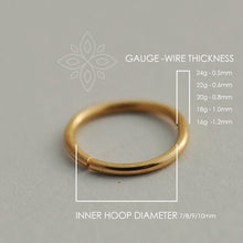 Load image into Gallery viewer, 14k Gold Plain Nose Hoop