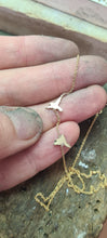 Load image into Gallery viewer, 14k Gold Asymmetric Necklace With Two Flying Birds - Mika
