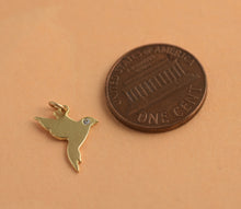 Load image into Gallery viewer, 14k Gold Dove Pendant with Diamond