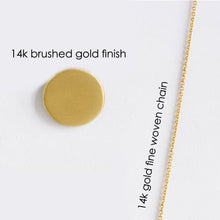 Load image into Gallery viewer, 14k Gold Three-Dot Pendant with Aquamarine