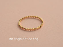 Load image into Gallery viewer, Set of Two 14k Gold Dotted Rings
