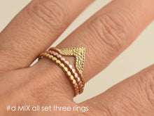 Load image into Gallery viewer, Set of Three 14k Gold Stackable Rings
