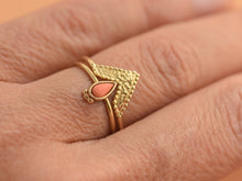 Load image into Gallery viewer, 14k Solid Gold Boho Drop Ring