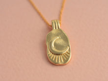 Load image into Gallery viewer, Gold Moon Necklace 14k Gold - Luna