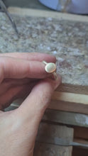 Load and play video in Gallery viewer, 14k Gold Signet Matte Oval Ring - Leah