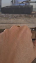 Load and play video in Gallery viewer, 18k Solid Gold Matte Rectangle Signet Ring Pinkie Ring - Violet